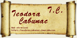 Teodora Cabunac vizit kartica